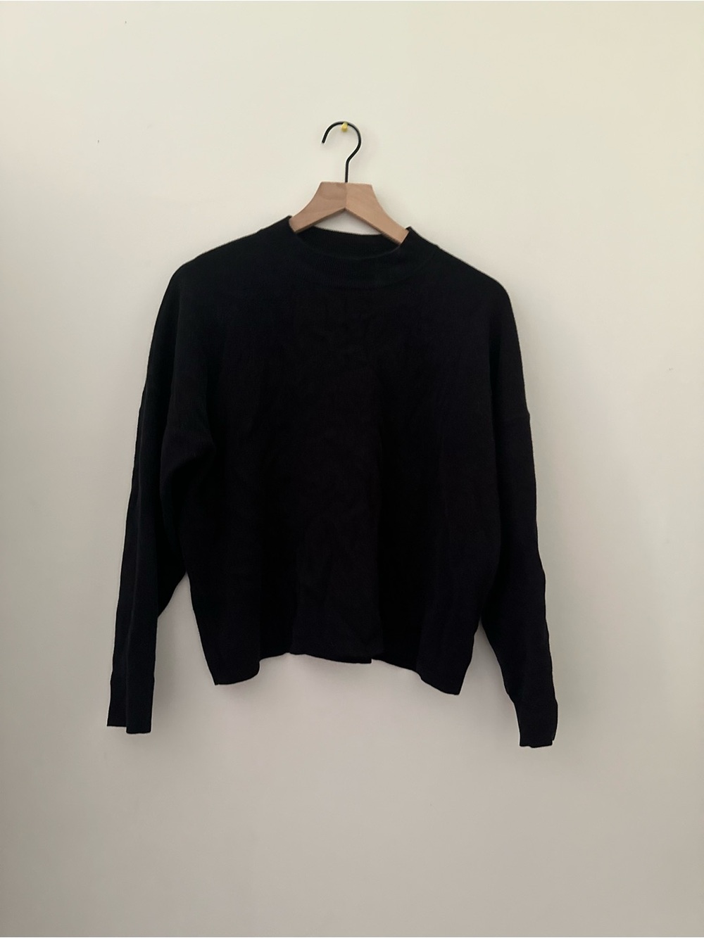 Men's Black Crewneck Sweater - Lightweight Everyday Staple